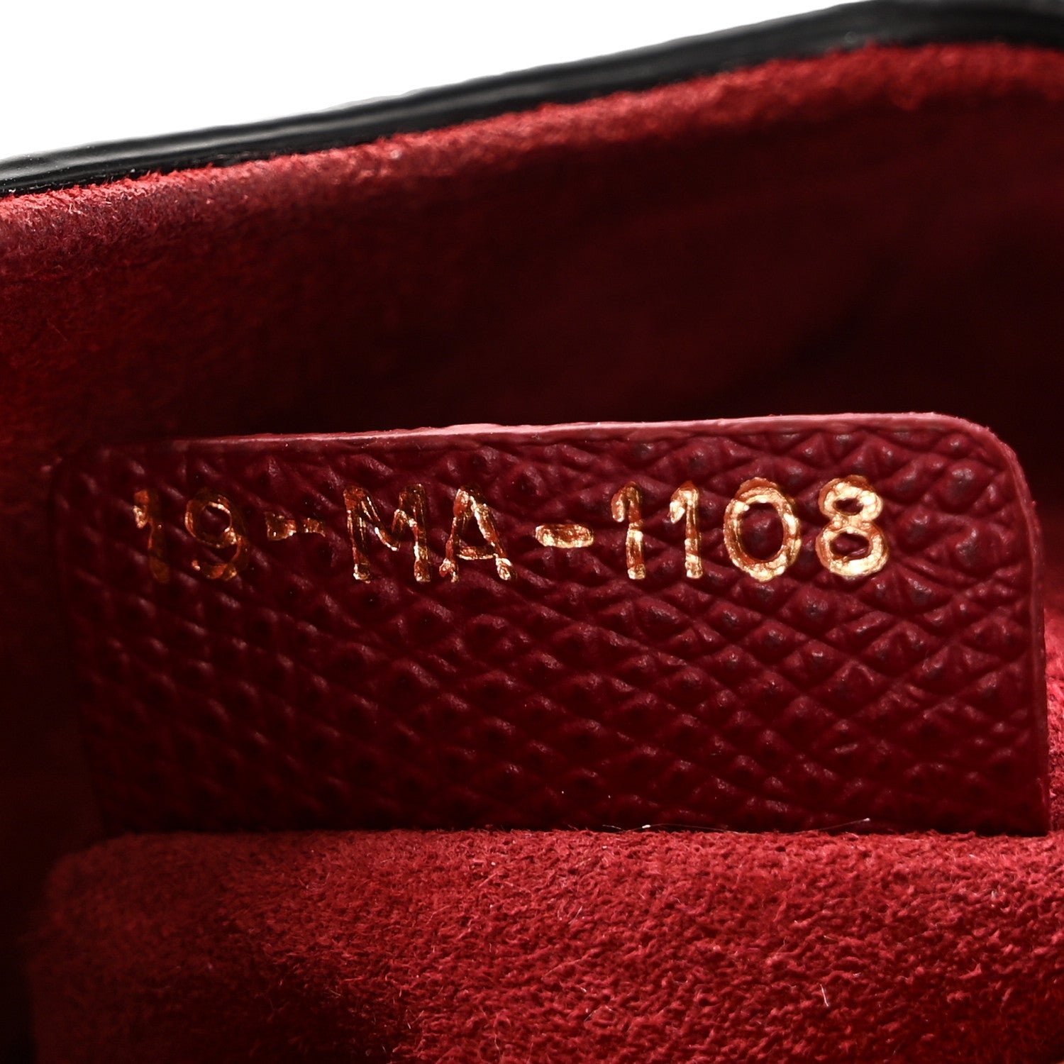 Grained Calfskin Mini Saddle Bag Red