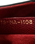 Grained Calfskin Mini Saddle Bag Red