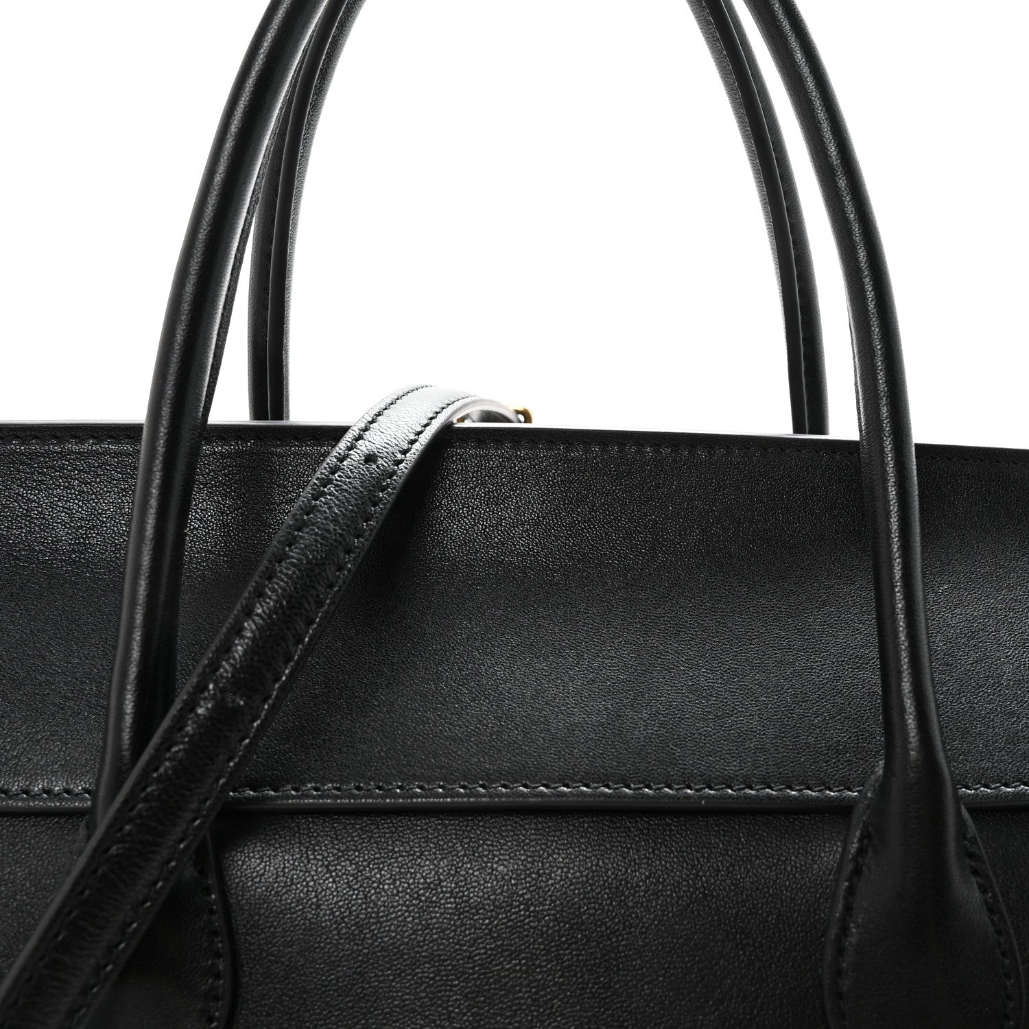 Supple Shiny Lambskin Luggage Black