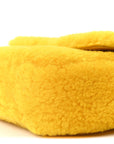 Fluffy Shearling Triomphe Claude Chain Shoulder Bag Yellow