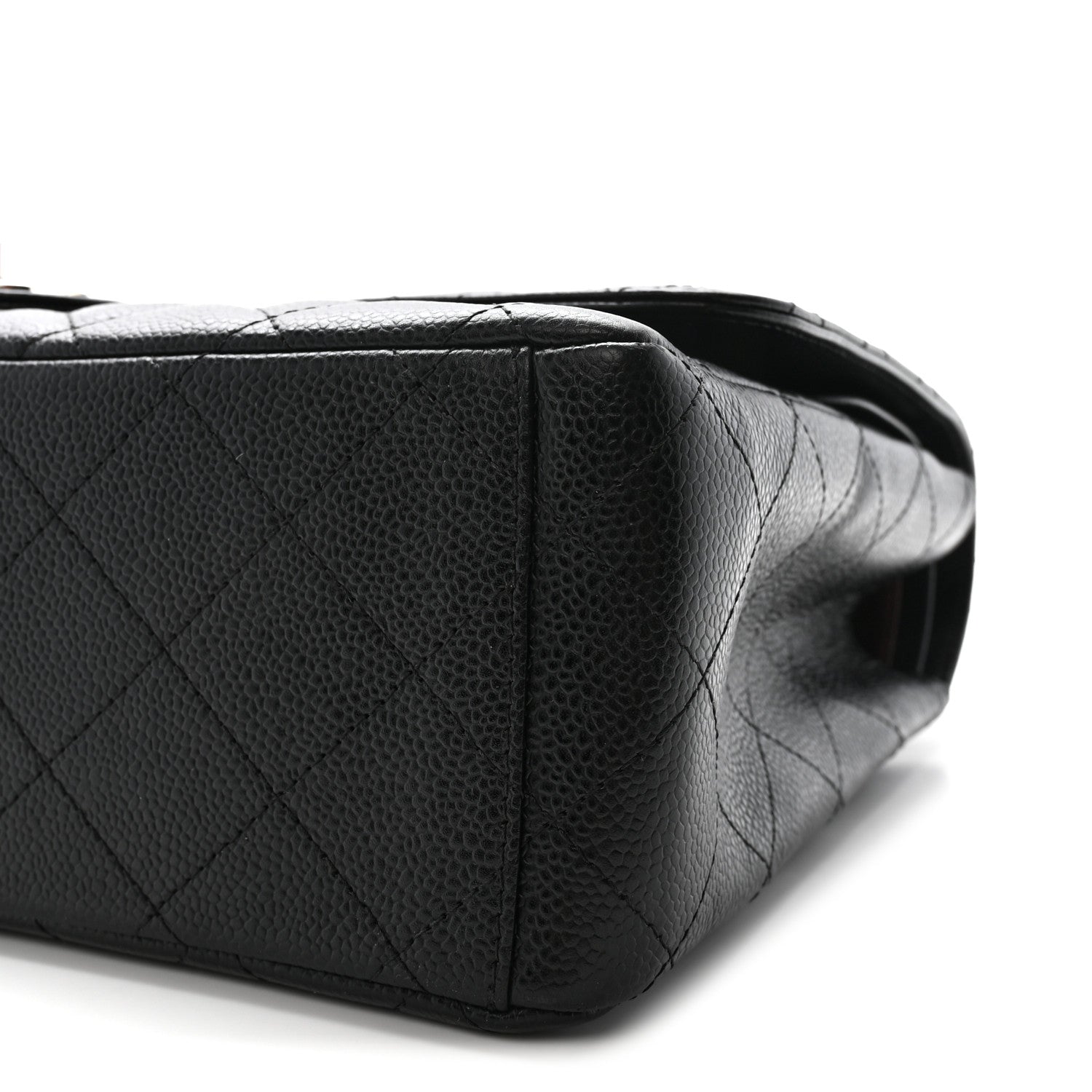 Caviar Quilted Maxi Double Flap Black