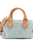 Monogram Denim Nano Speedy Sky Blue