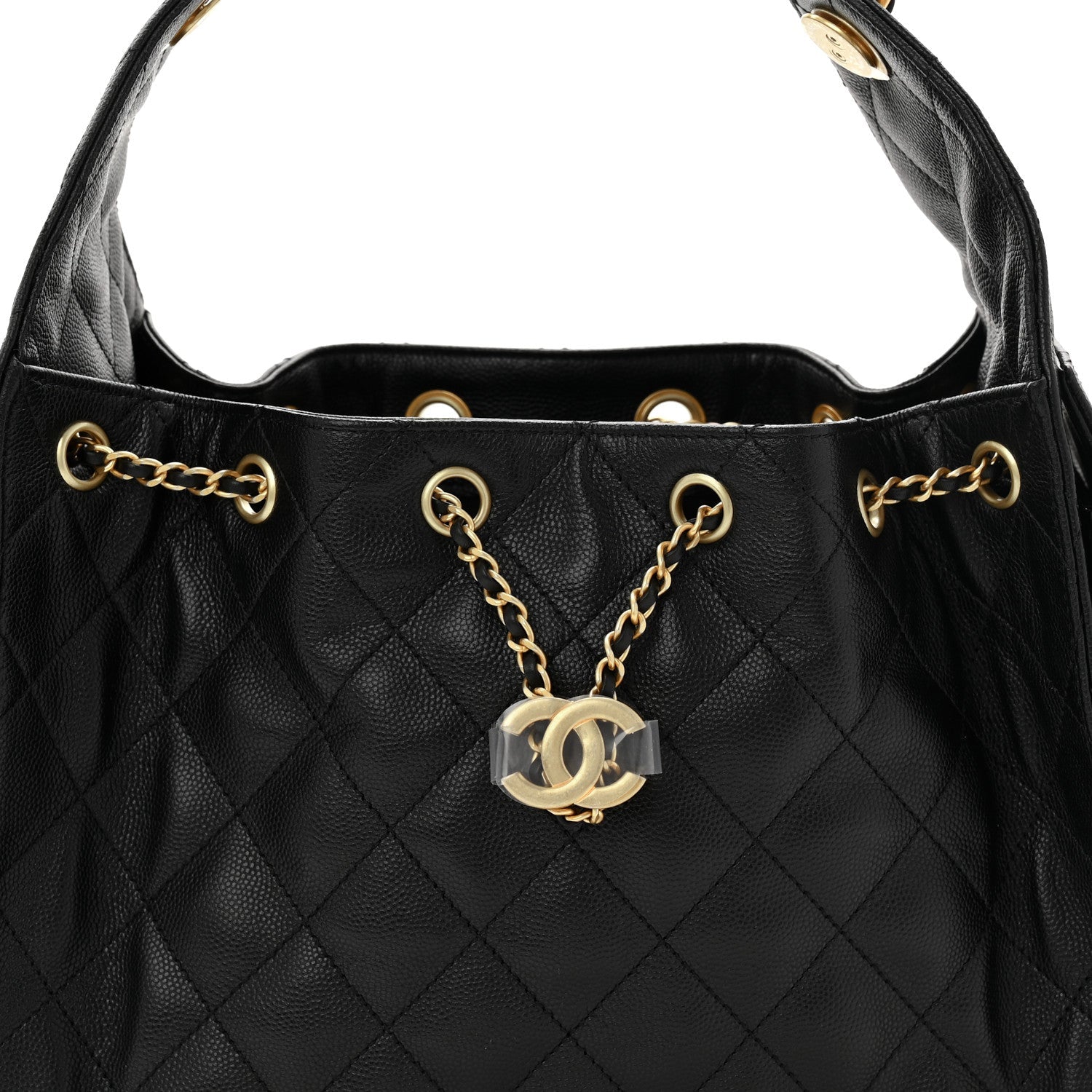 Caviar Quilted Small CHNL 25 Handbag Black