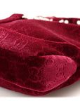 New Velvet Ashmir GG Monogram Small Jackie 1961 Hobo Red