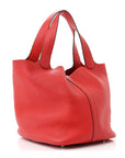 Taurillon Clemence Picotin Lock 22 MM Rouge Pivoine