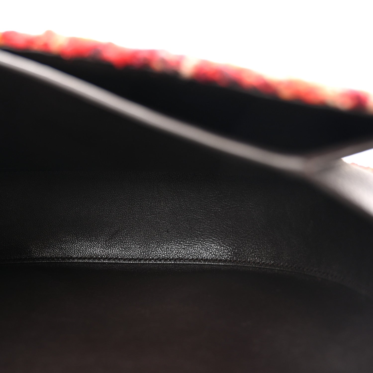 Tweed Check Medium Rocking Horse Crossbody Red Black