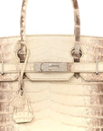 Matte Niloticus Crocodile Himalaya Birkin 30 Blanc