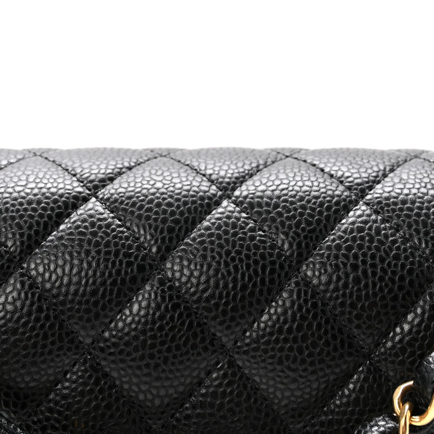 Caviar Quilted Small Double Flap Black