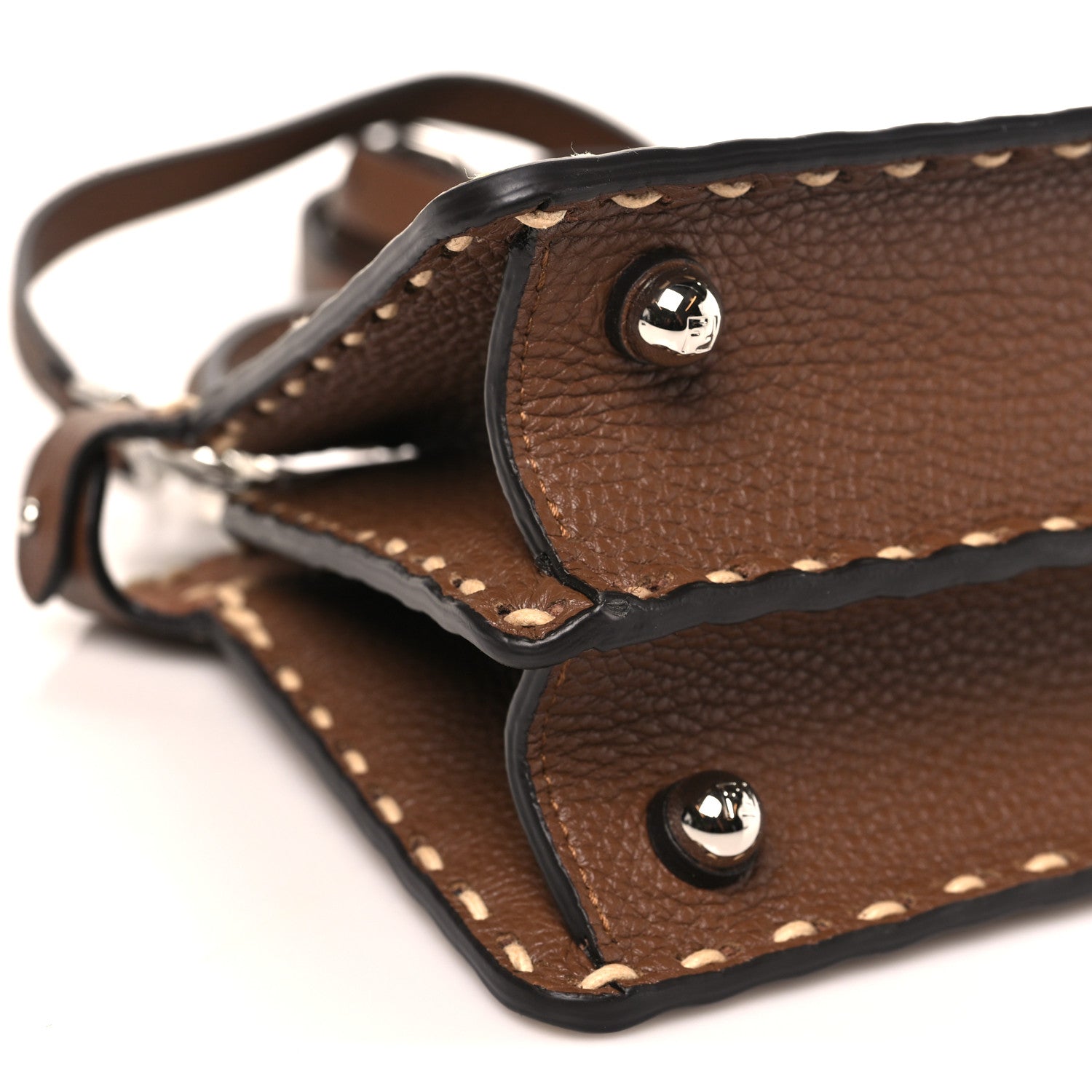Cuoio Romano Raffia Woven Petite Peekaboo I SEE U Satchel Natural Gianduia