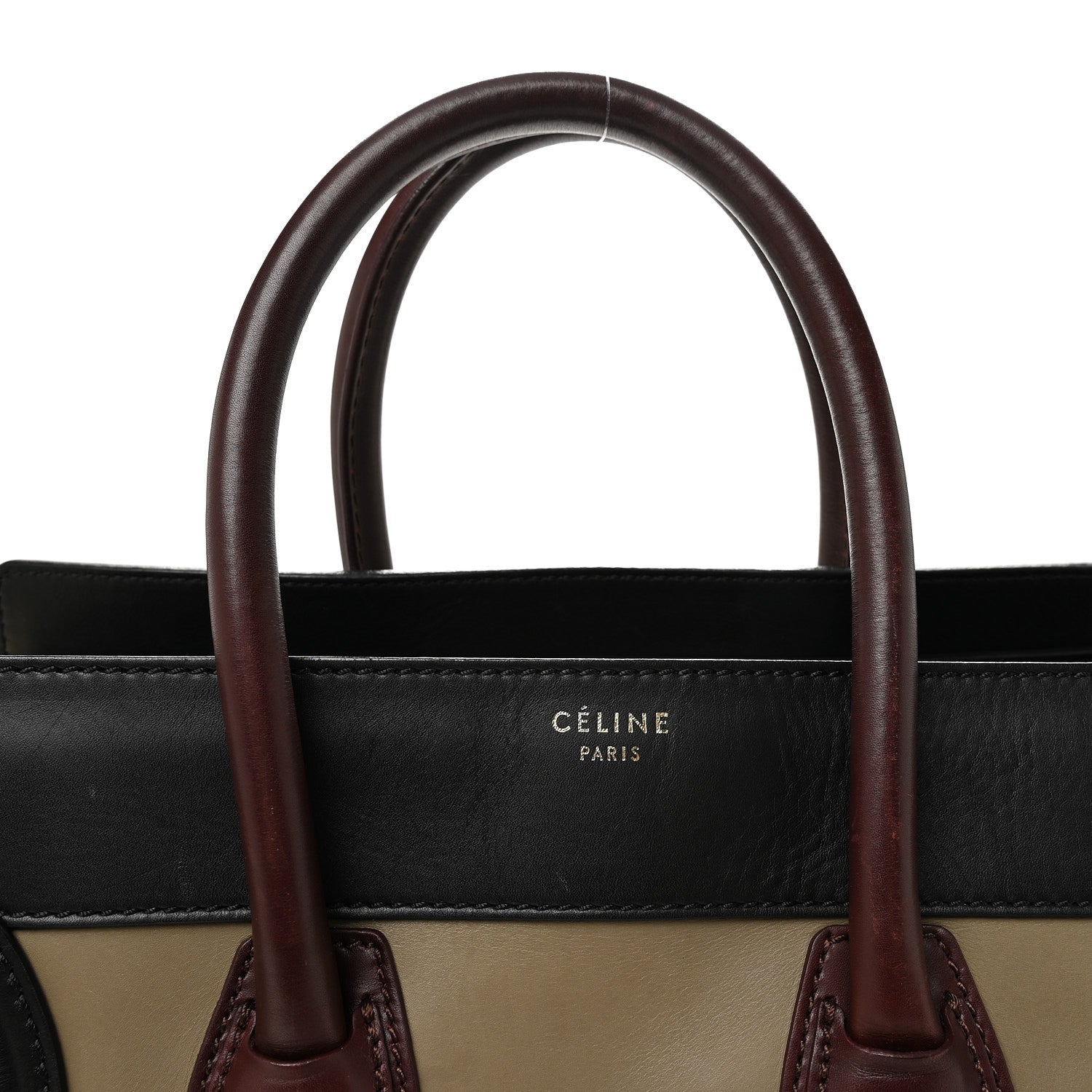 Smooth Calfskin Mini Tri-Color Luggage Grey
