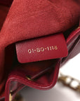 Lambskin Cannage Miss D1OR Bucket Bag Cherry Red