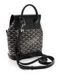 Goyardine Calfskin Mini Alpin Backpack Black
