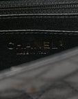 Lambskin Quilted Mini Rectangular Flap Black