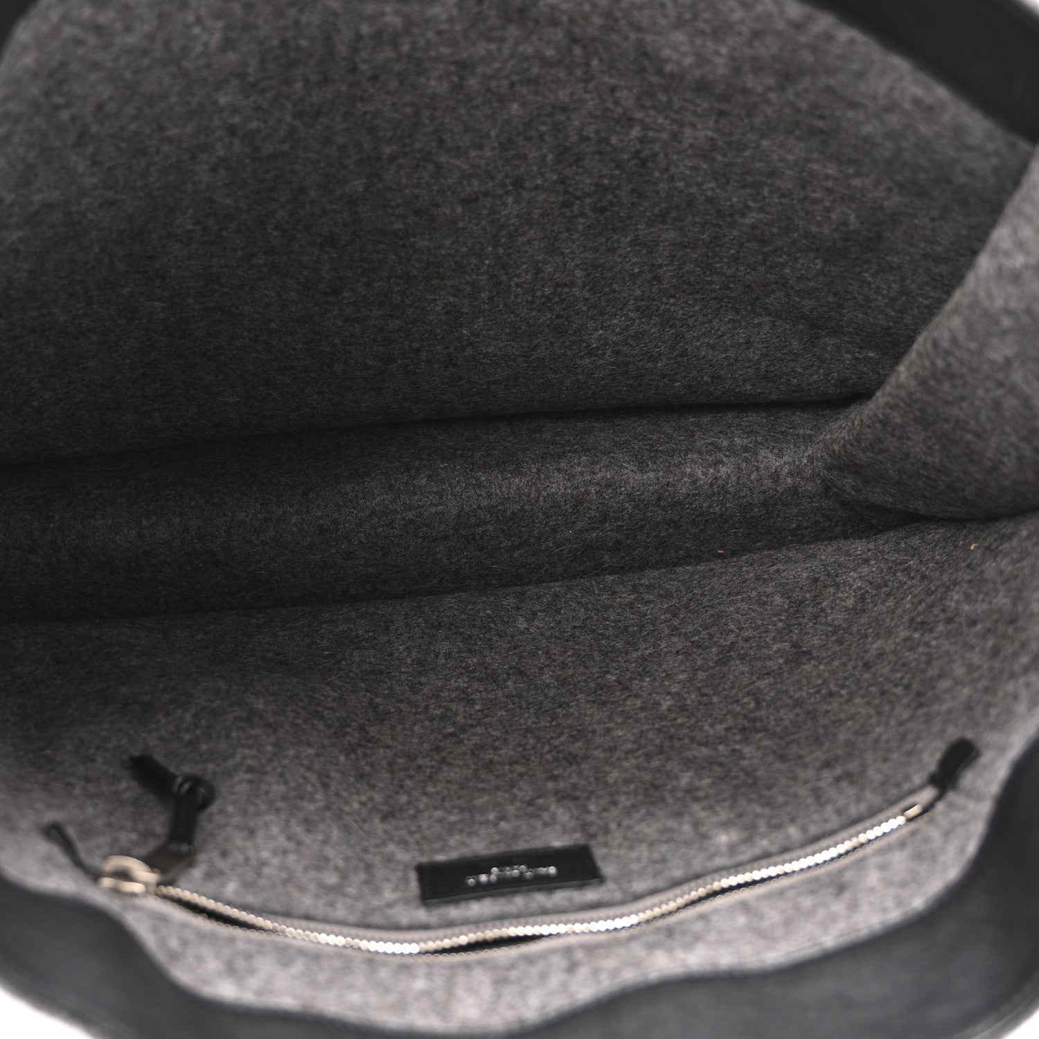 Wool Calfskin Rive Gauche Tote Grey