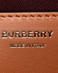 Coated Canvas Calfskin Vintage Check Small Note Crossbody Bag Briar Brown