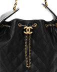 Caviar Quilted Medium CHNL 25 Handbag Black
