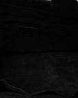 Calfskin Macro Cannage Medium Book Tote Black