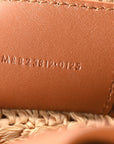 Raffia Calfskin Le 5 A 7 Small Hobo Natural Brick
