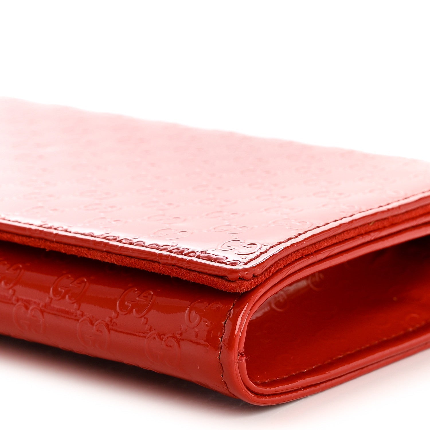 Patent MicroGCCIssima Small Broadway Clutch Red