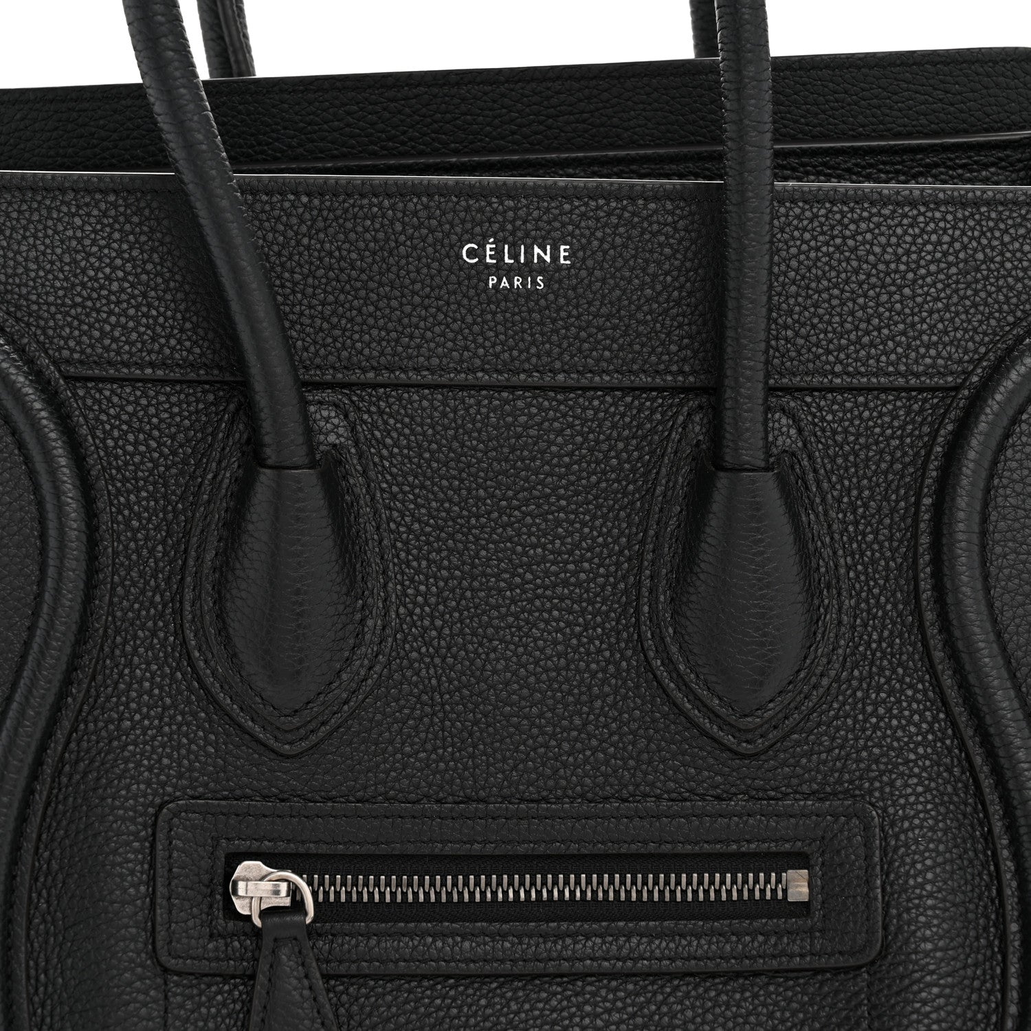 Drummed Calfskin Micro Luggage Black