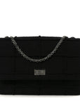 Wool Jumbo Chocolate Bar Mademoiselle Flap Black