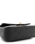 Metallic Caviar Quilted Mini Rectangular Flap Black