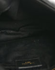 Lambskin Quilted Small Loulou Puffer Monogram Chain Satchel Black