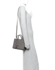 Grained Calfskin Baby Sac De Jour Fog