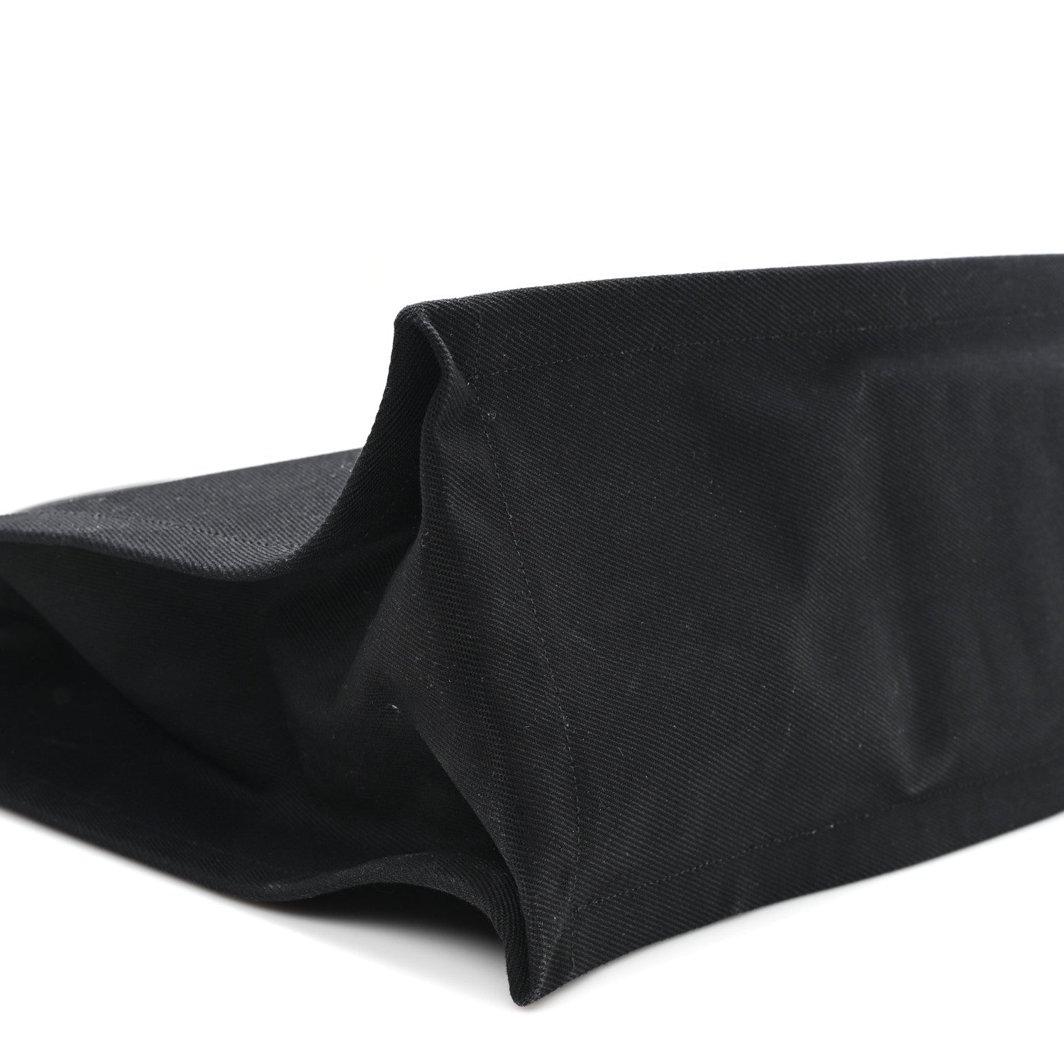 Linen Calfskin Rive Gauche Tote Black