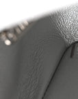 Metallic Lambskin Quilted Mini Rectangular Flap Silver