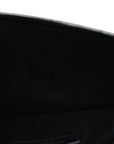 Calfskin Crocodile Embossed Uptown Monogram Pouch Black