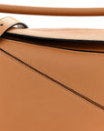 Grained Calfskin Small Puzzle Bag Tan