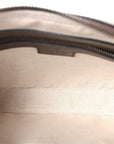 GG Supreme Monogram Textured Dollar Calfskin Web Ophidia Wristlet Shoulder Bag Beige Ebony New Acero