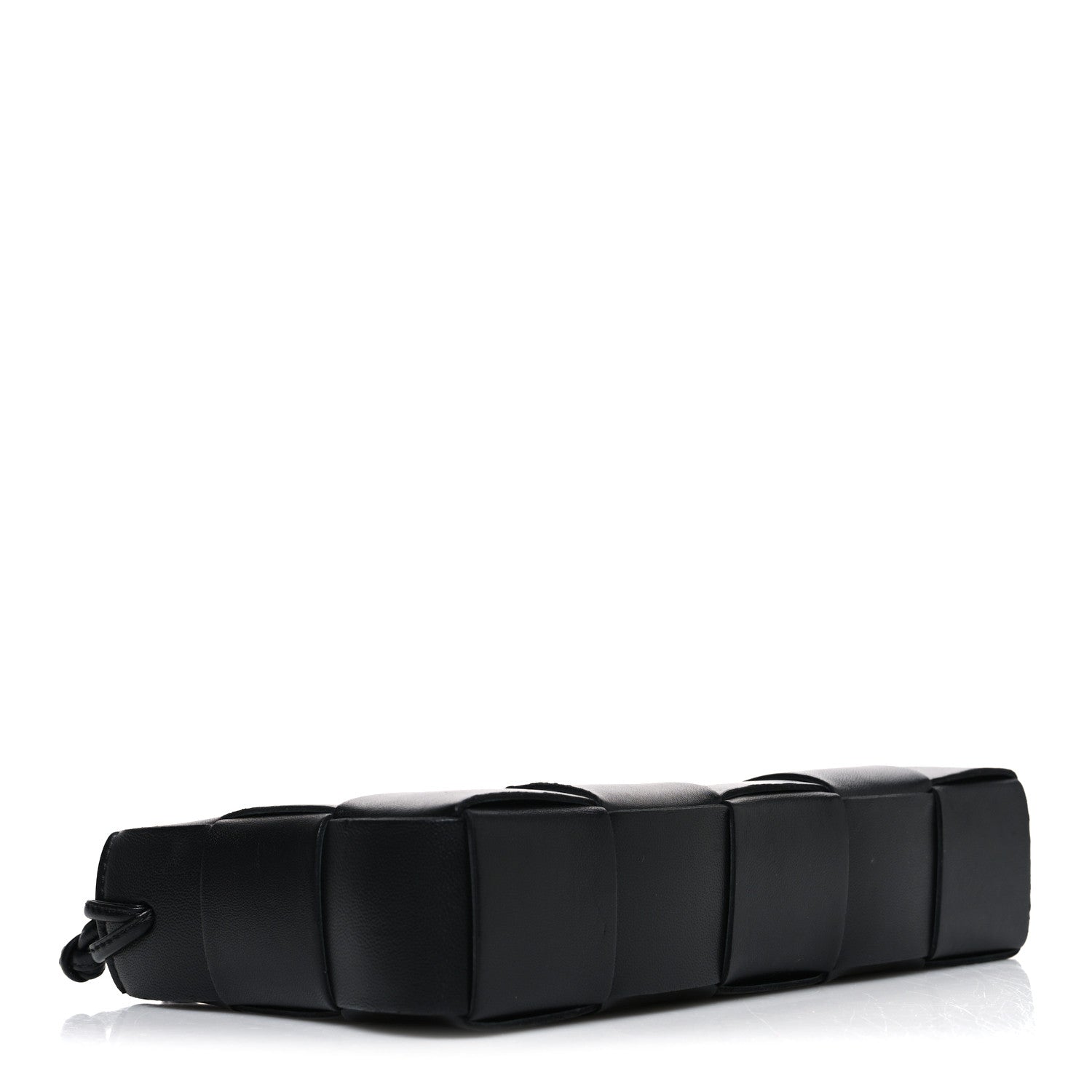 Calfskin Maxi Intrecciato Cassette Pouch On Strap Black