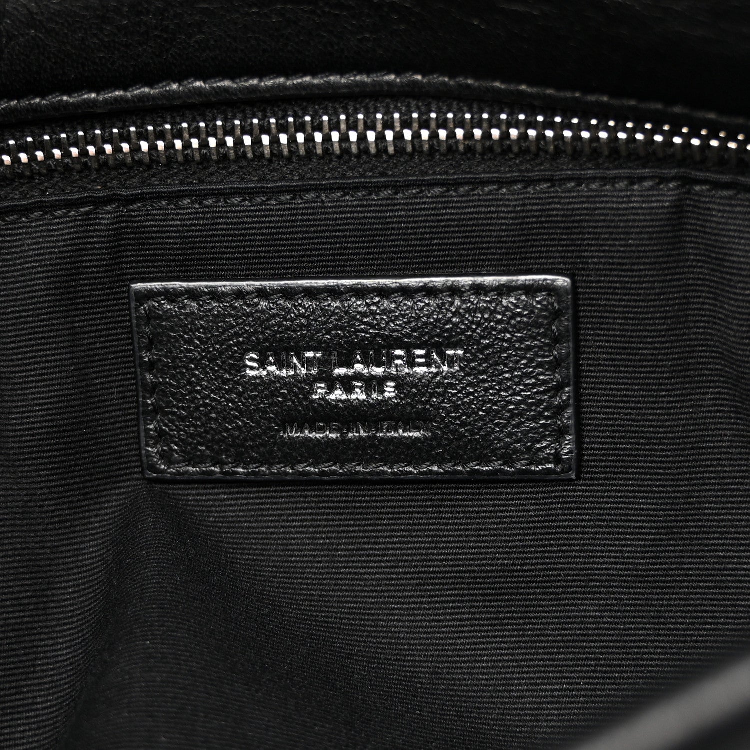 Lambskin Quilted Medium Loulou Puffer Monogram Chain Satchel Black