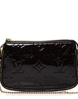 Vernis Monogram Mini Pochette Accessories Amarante
