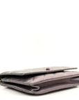 Iridescent Lambskin Quilted Reissue Wallet On Chain WOC Light Purple