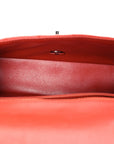 Lambskin Quilted Mini Rectangular Flap Red