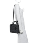 Ultra Matte Calfskin Cannage Medium Lady D1OR Black