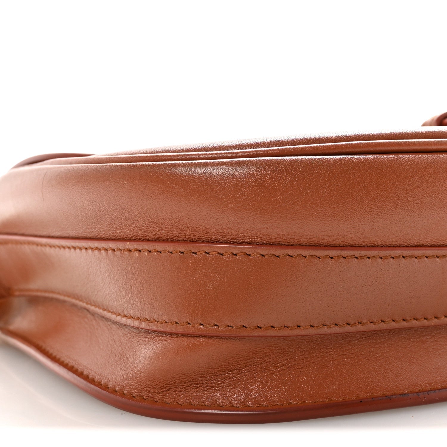 Box Calfskin Medium Bobby Flap Dark Tan