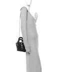 Lambskin Cannage Mini Lady D1OR Black