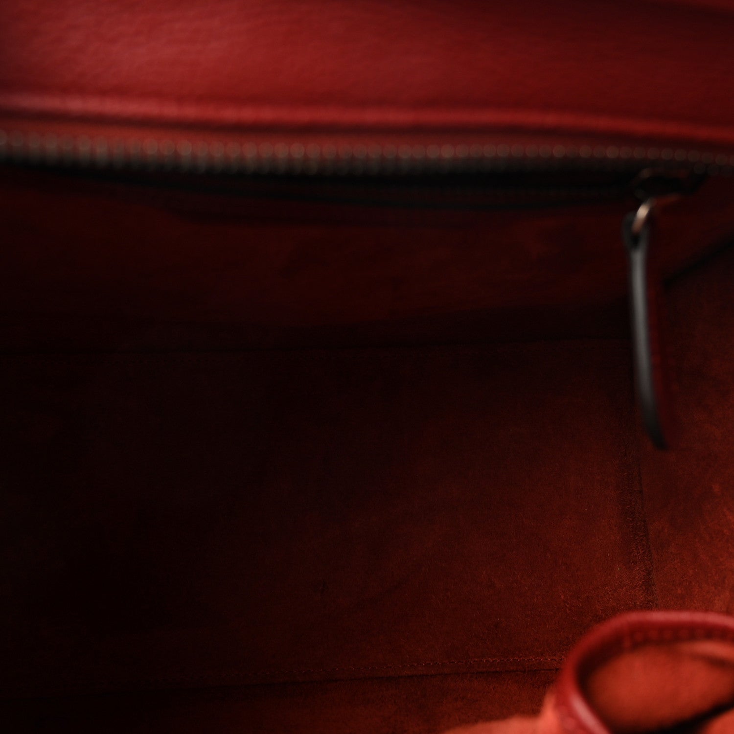 Drummed Calfskin Micro Luggage Merlot