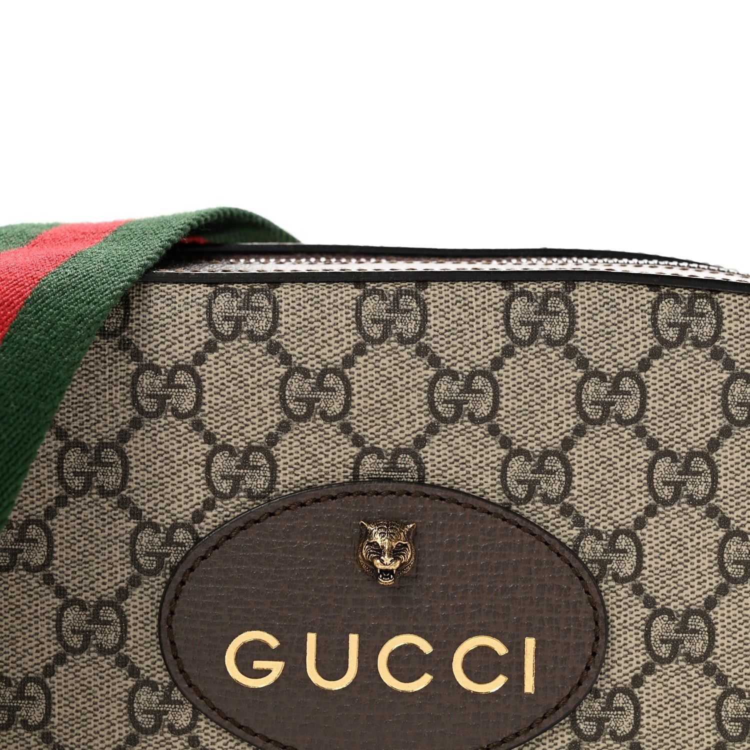 GG Supreme Monogram Web Neo Vintage Shoulder Bag Beige New Acero Crop