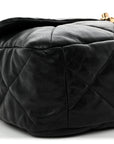 Goatskin Quilted Maxi CHNL 19 Flap Black