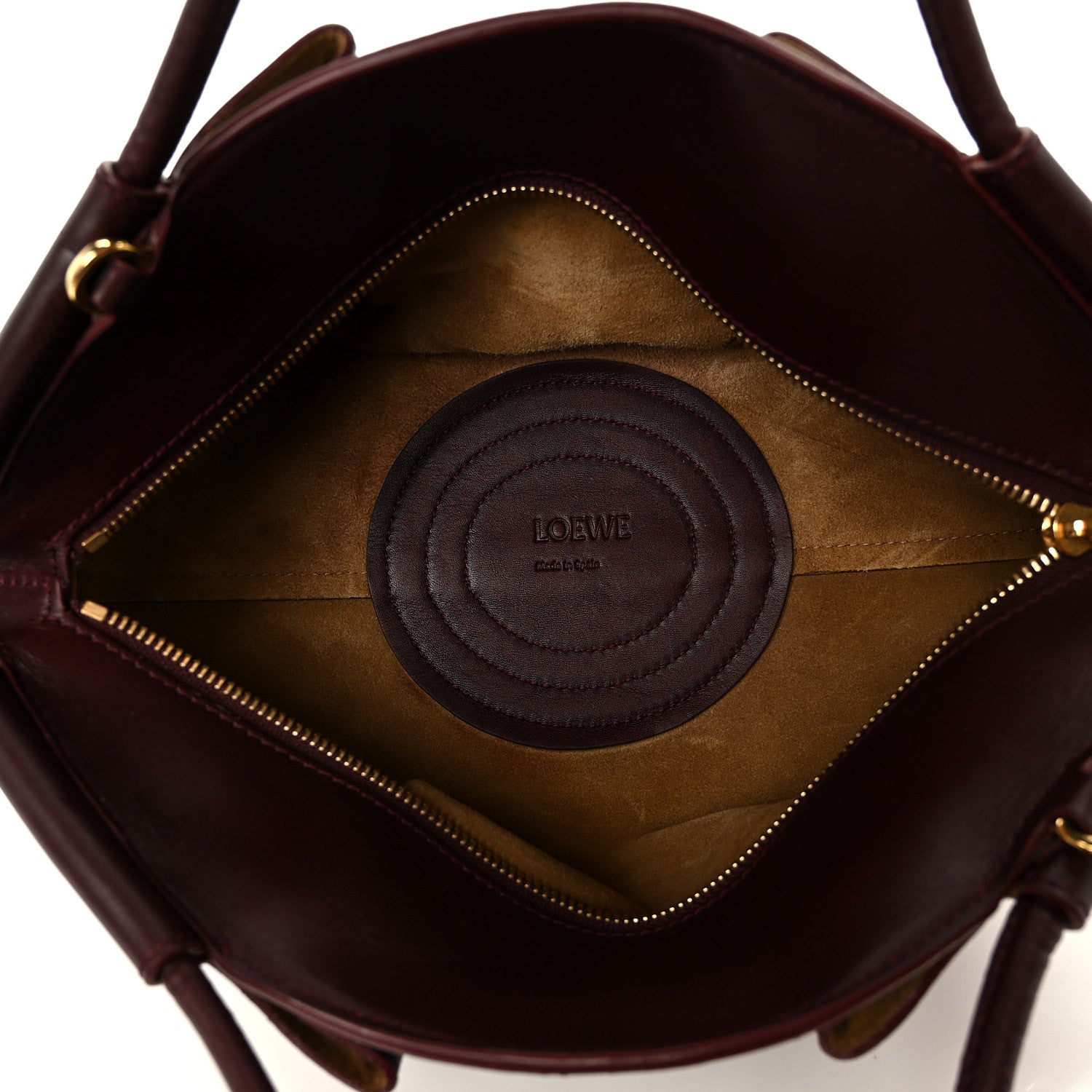 Shiny Nappa Calfskin Small Paseo Bag Burgundy
