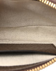 GG Supreme Monogram Textured Dollar Calfskin Mini Ophidia Chain Bag Beige Ebony