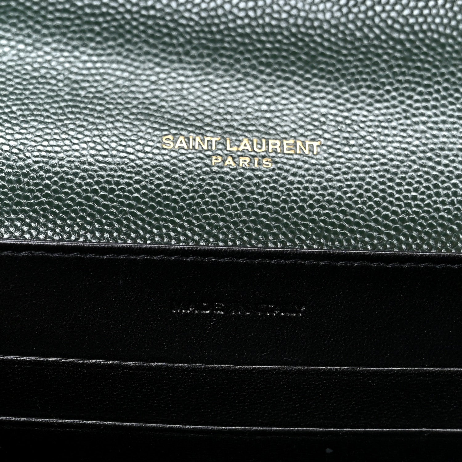 Grain De Poudre Monogram Cassandra Chain Wallet Dark Green