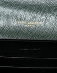 Grain De Poudre Monogram Cassandra Chain Wallet Dark Green