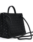 Nappa Intrecciato Small Andiamo Shoulder Bag Black