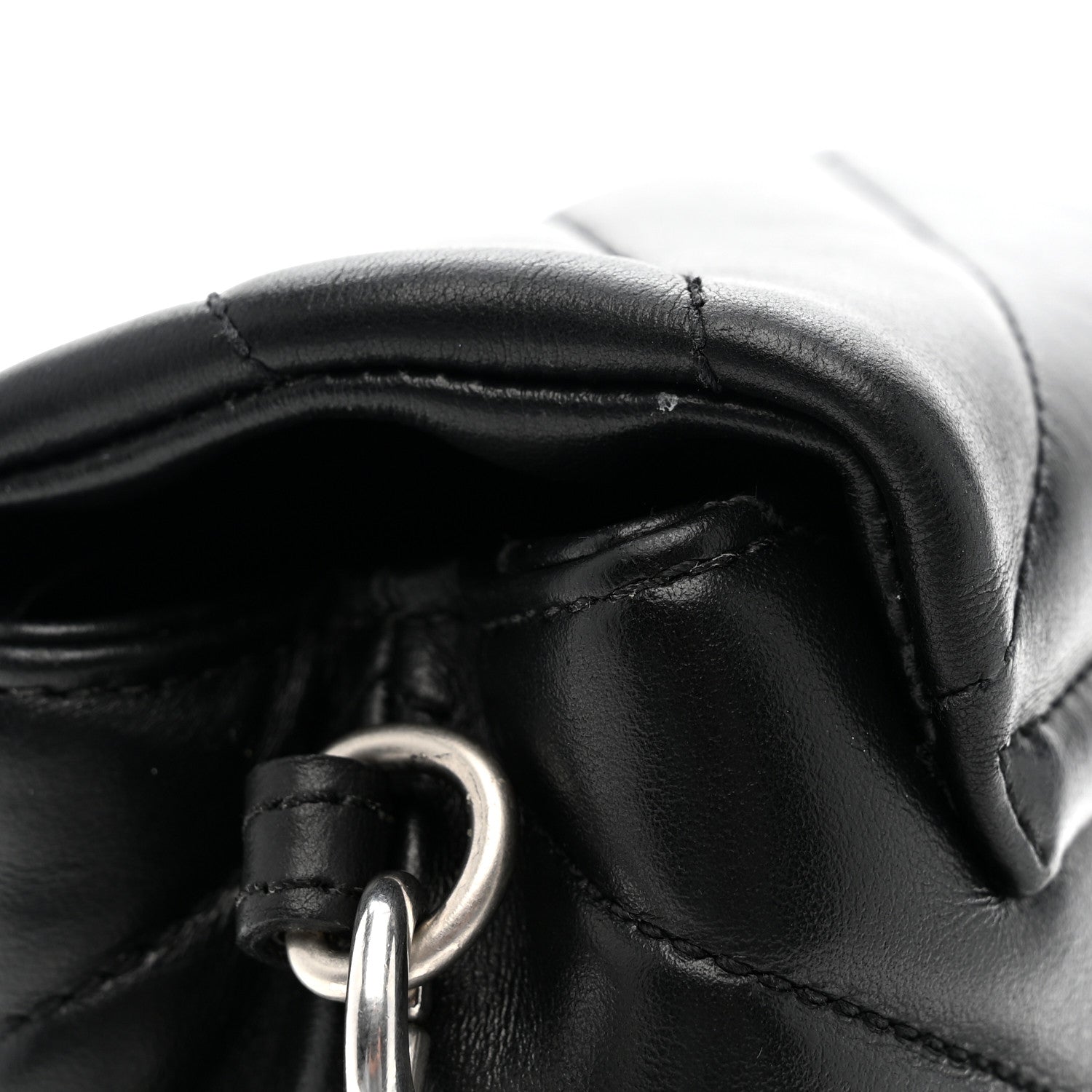 Calfskin Y Quilted Monogram Toy Loulou Crossbody Bag Black